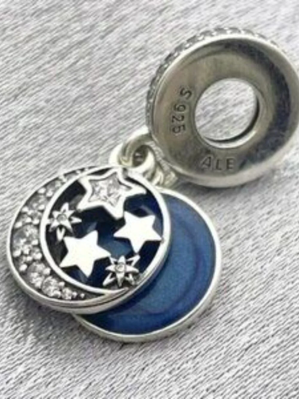 Pandora Moon & Blue Sky Dangle Charm